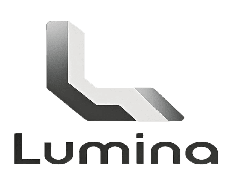 Lumina Titanium logo - geometric 'L' symbol in gradient grayscale, with brand name 'Lumina TITANIUM' and Chinese characters '曜钛' below. 图标标题（可选）：